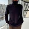 Lekasha 100% Mink Cashmere High Neck Knit Sweater - Versatile Solid Color for Autumn/Winter