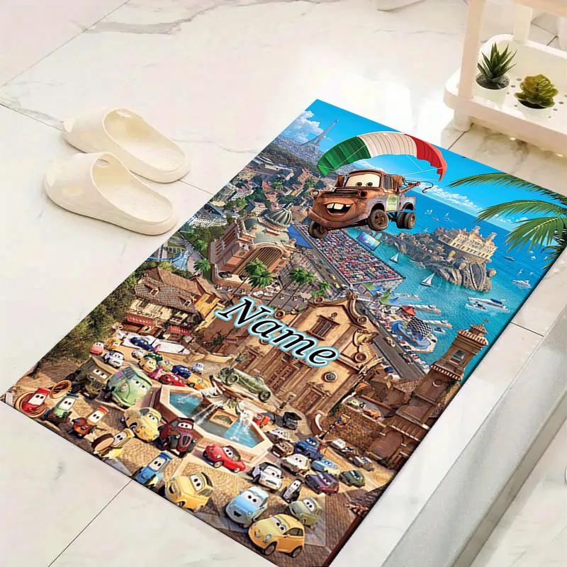 Custom 1Pc Cars Movie Poster Theme Rug Office Carpet Indoor Outdoor Entrance Doormat Nonslip Soft And Comfortable Living Room D9169
