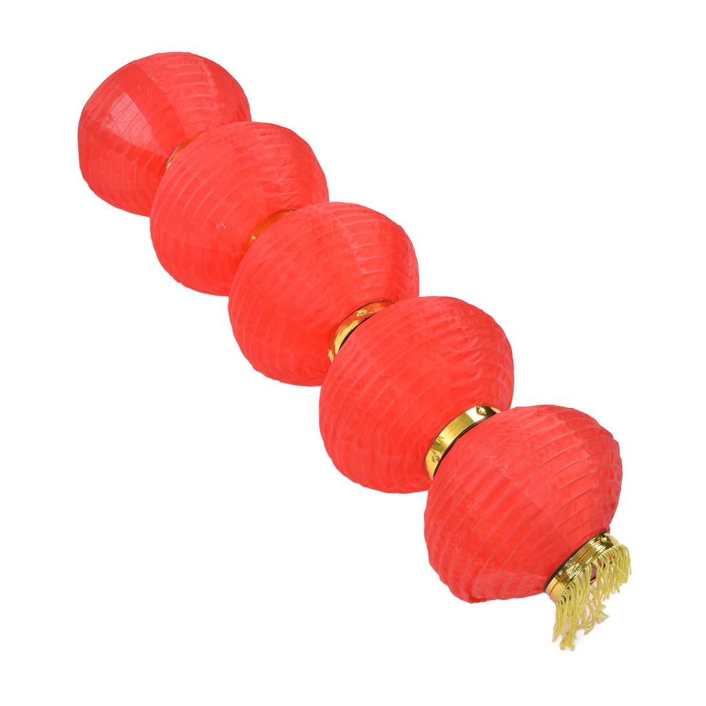 10in 5 Strings LED Solar Lantern Outdoor Waterproof Chinese Decorative Cloth Lantern Lamp