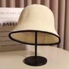 Basin hat foldable simple bucket straw hat woven sunshade small brim breathable sunscreen bucket hat