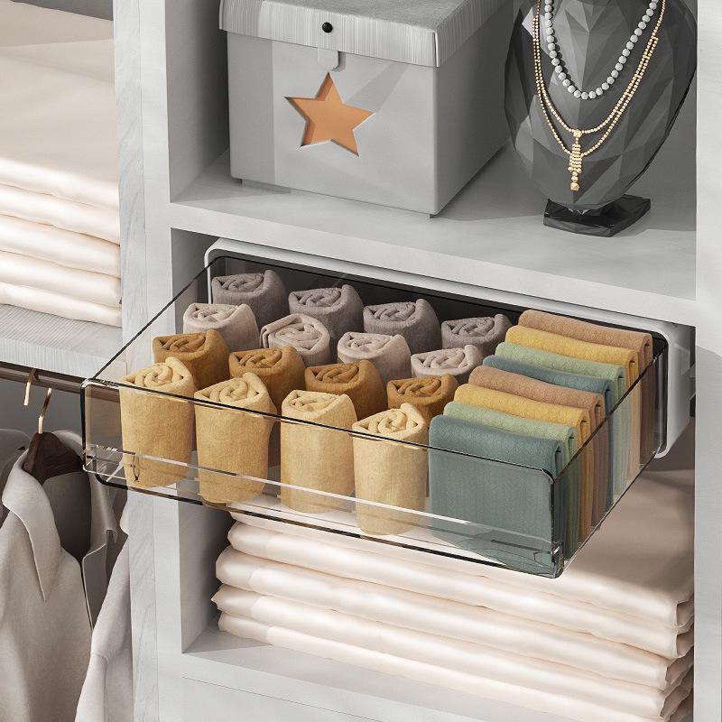 Under-Desk Hidden Storage Box for Cosmetics & Stationery