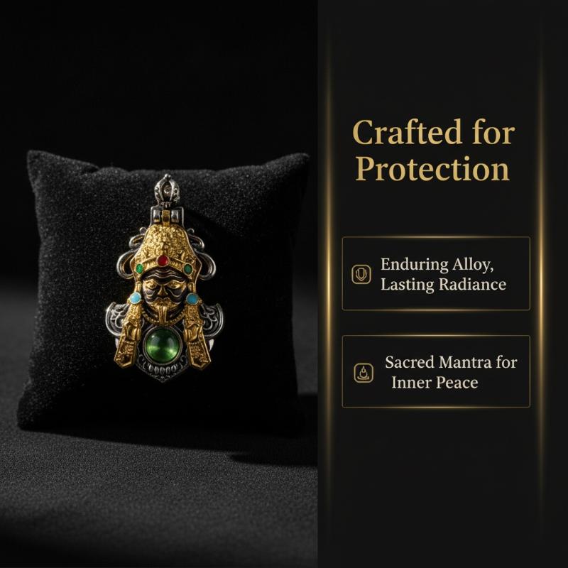 Collana Pendente Stile Cinese Vintage Benedizione Protettore Dharma Pendente Zhakiram Per Uomini Gioielli Fortuna Ricchezza Fascino Collana