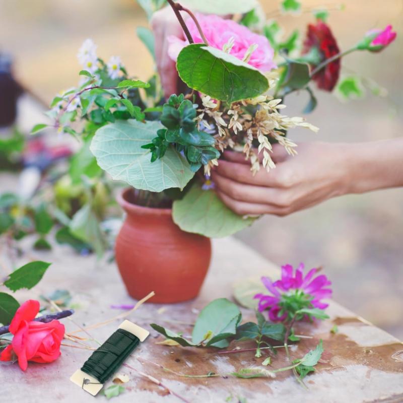 1/2/3/6Roll Green Floral Wires Twisted Metal Wire Multifunctional Metal Wire Twist Tie Gardening Binding Straps Floral Arranging