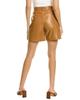 Short Brown Stylish Leather Pant 100%Genuine Cocktail Party Women Designer Wear