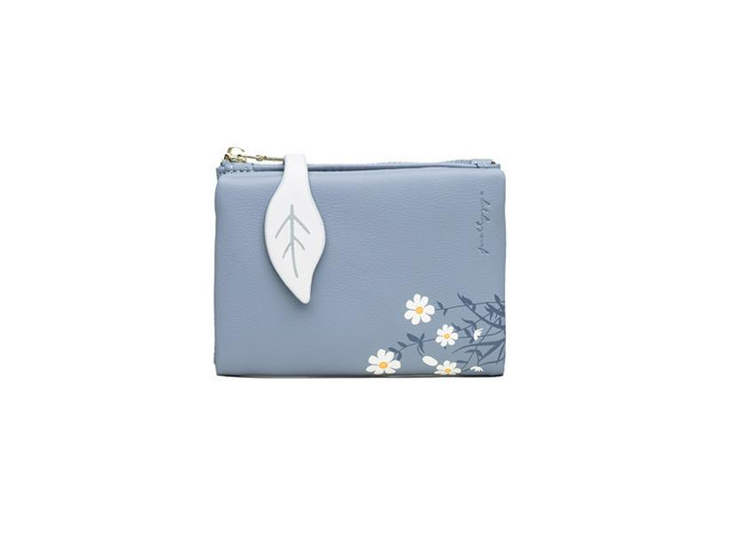 

Korean Style Women s Bi-fold Wallet - Fresh PU Leather with Zipper, Student Coin Purse & Money Clip