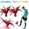 20 cm Fjäderboll Färgglada Fjädrar Fotspark Handhjul Fjäderboll Slitstark Bärbar Fitness Underhållning