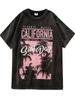 Women's American Retro Distressed Loose-Fit Cotton T-Shirt for Summer