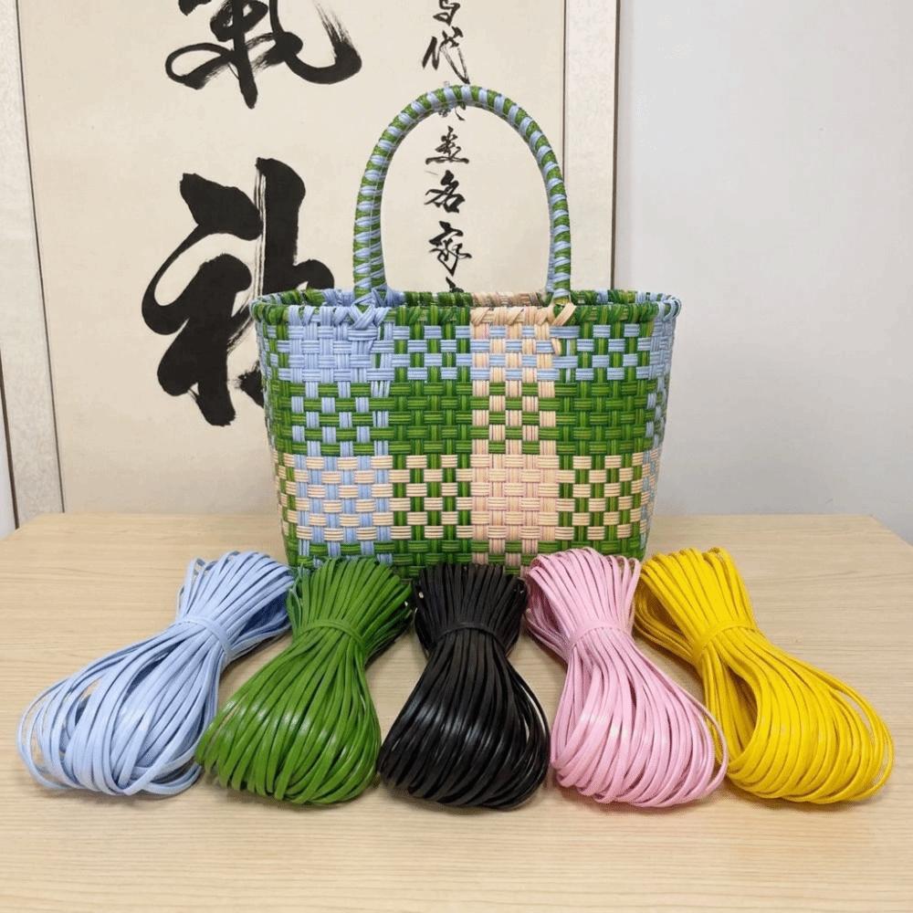 Striscia di Rattan Larga 5mm Corda di Rattan Piatta Materiale per Intreccio in Rattan Sintetico Cesti di Fiori Artigianato DIY