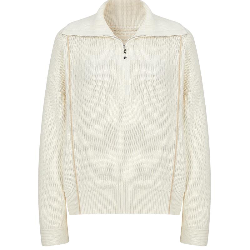 JZ Annacoco Women s Cleanfit Lapel Wool Knit Sweater M