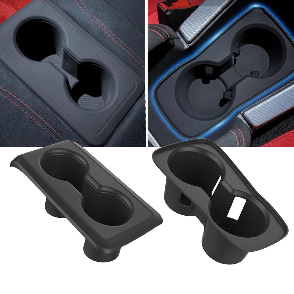 Fucaten Car Cup Compatible with Honda Civic Type R FL5 2021 Console Car Drink Holder TPE Material Rear Holder, (September onwards), Tray, Cover,