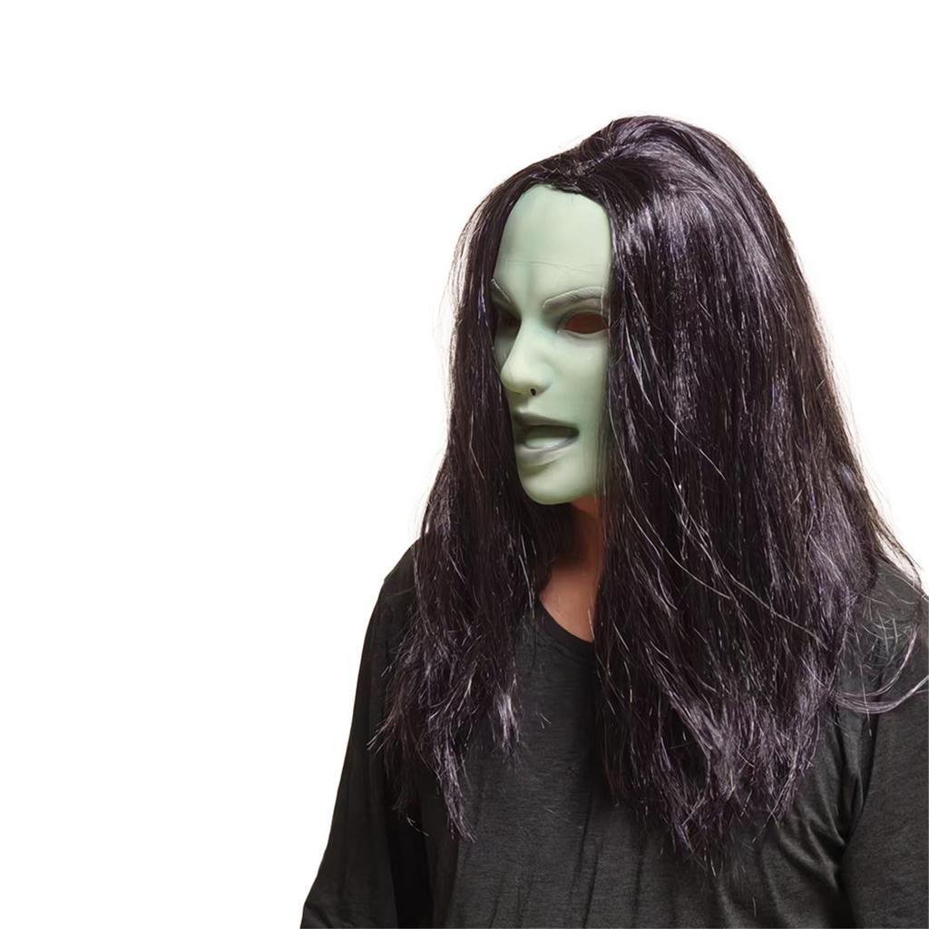 Halloween Green Face for Women Scary Costume Accessory Party