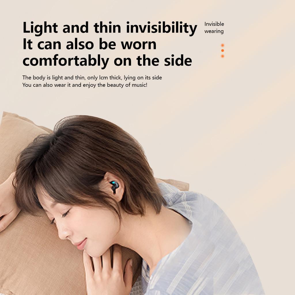 VAORLO Mini In-Ear Earbuds Sleeping Earphones Painless Wear HiFi Stereo Headset HD Microphone Invisible Headphones For All Smartphones