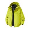 Unisex Outdoor Hiking Jacket With Removable Hood Windproof Breathable Waterproof Shell Winter Trekking Mountaineering