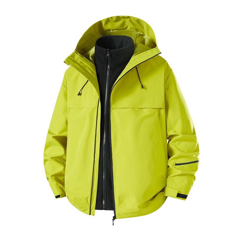 Unisex Outdoor Hiking Jacket With Removable Hood Windproof Breathable Waterproof Shell Winter Trekking Mountaineering
