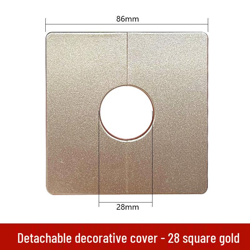 Square Detachable Cable Hole Cover Plate – Adhesive Decorative Wall Plug with Buckle for TV.
