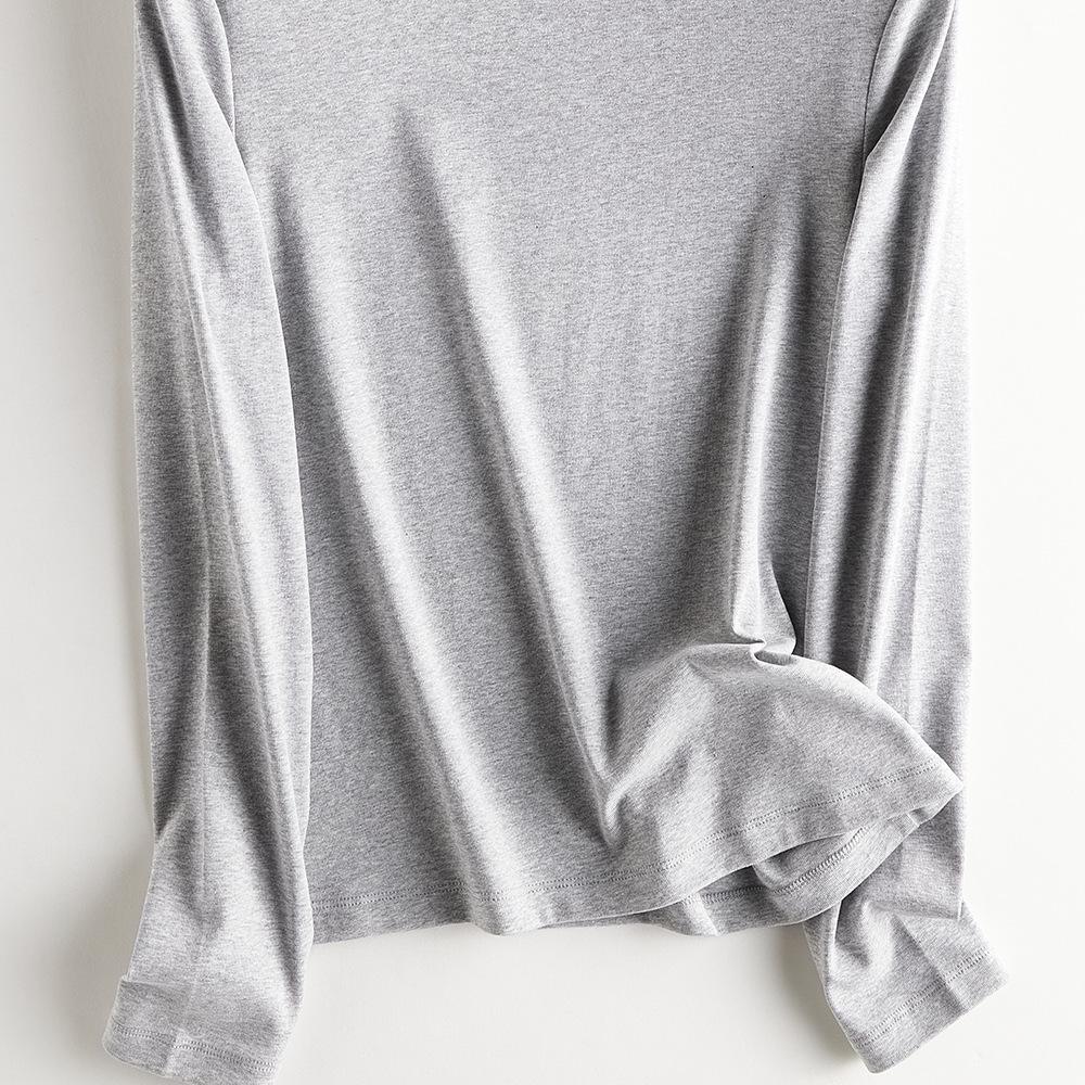 

Women s Slim Fit Long Sleeve Round Neck Top - New 2025 Korean Chic Autumn Collection XL