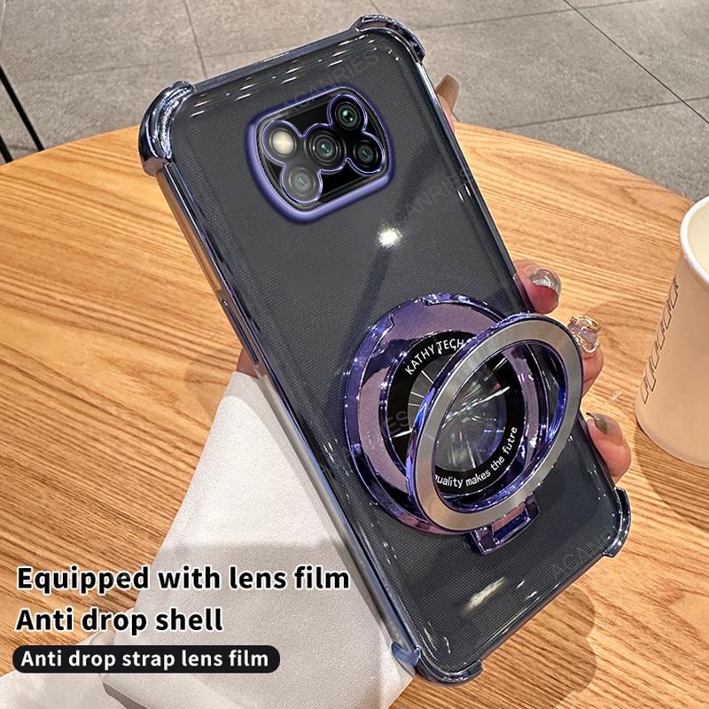 

Круглый кронштейн, четыре угла, противоударный чехол для Xiaomi 11 12 13 14 Poco X3 Nfc X5 X6 Pro 5G C65 F6 F5 F3 M6pro 4G Cover X 3 5 F 6 For Poco X3 Pro