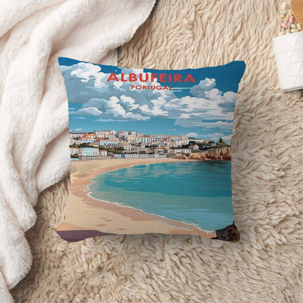Pictures Portugal Painting Personalized Pillow Cover Kids Bedroom Wild Party Decor Pillowcase Kid Birthday Shower Gift