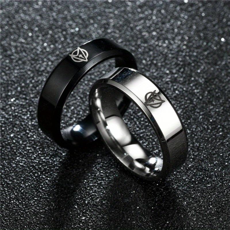 1Pc Fashionable, Fashionable, Versatile and Minimalist Design Titanium Steel Ring, Suitable for Men and Women To Wear