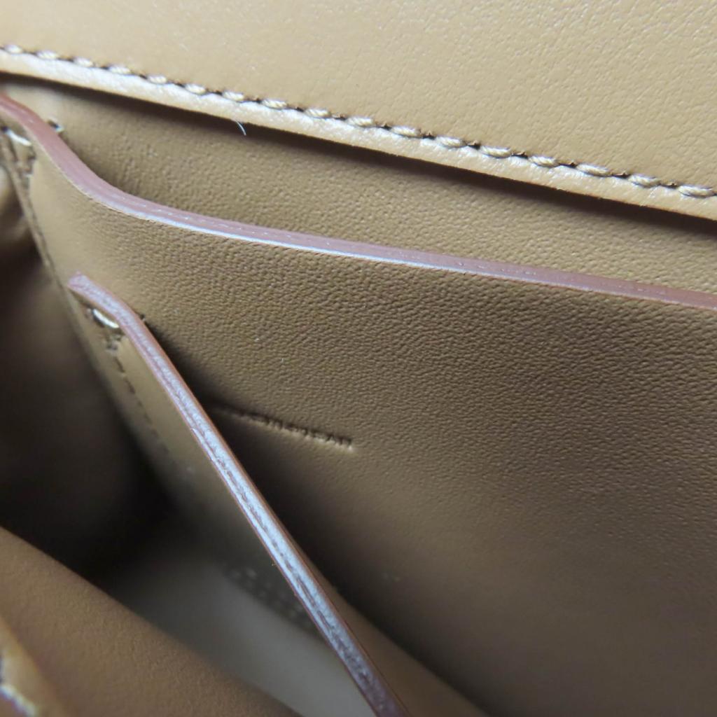 Excellent BURBERRY Shoulder Bag Grace Logo Leather Brown Leather Women Used