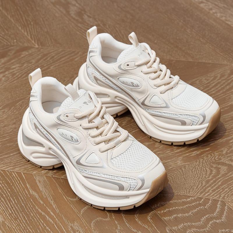 Spring Summer Shoes Women Fashion Sneakers Breathable Mesh Shoes Height Increasing 7cm Brand Ladies Sneakers