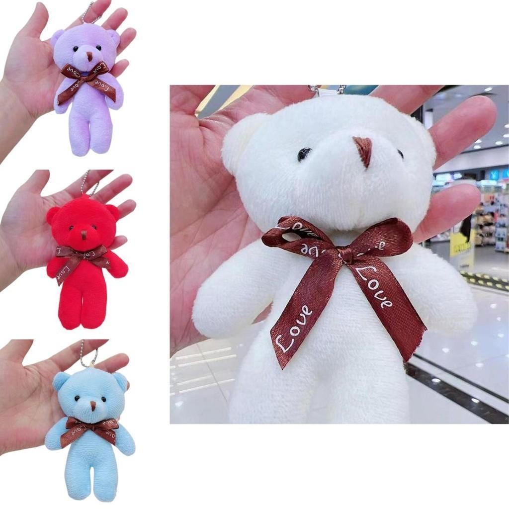 Super Soft Short Plush Teddy Bear Keyring Doll Toy