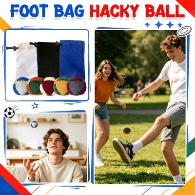 Traditional Fabric Footbag Set 6cm Retro Style Hacky Sack Balls with Drawstring Storage Bag Durable Soft Textile Material for Skill Practice