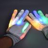1 Paar Leuchtende Handschuhe LED Leuchtende Fingerhandschuhe mit 7 Farb-Dynamik-Lichtmodus Atmungsaktive Blinkende Rave Party Handschuhe für Erwachsene Jugendliche
