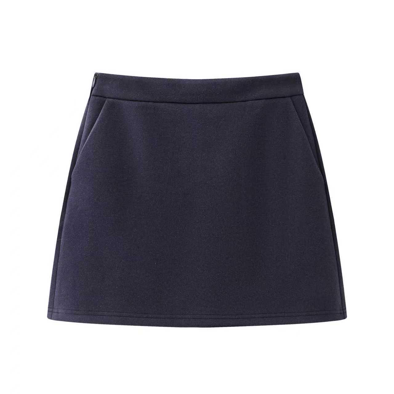 Spring 2026 Women s Casual Sporty Skirt & Stand Collar Hoodie Set S