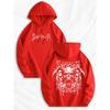 Men's Fashionable Printed Hoodie with Kangaroo Pockets and Front and Back Prints, Trendy Design, Preferred for Casual Wear