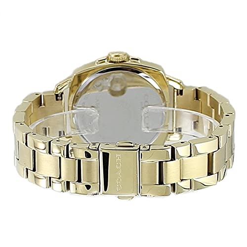 Coach Women's Boyfriend Gold Stainless Steel Rhinestone Watch 14501994