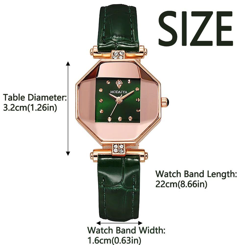 Retro Women's Wrist Watch Light Luxury Quartz Wristwatch Rhinestone Quartz Watch  Daily Use