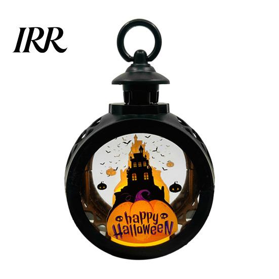 Halloween Party Table Centerpiece Retro Pumpkin Lantern, LED Electronic Candle Light, Vintage Safe Flameless Decor Handheld Decorative Lamp