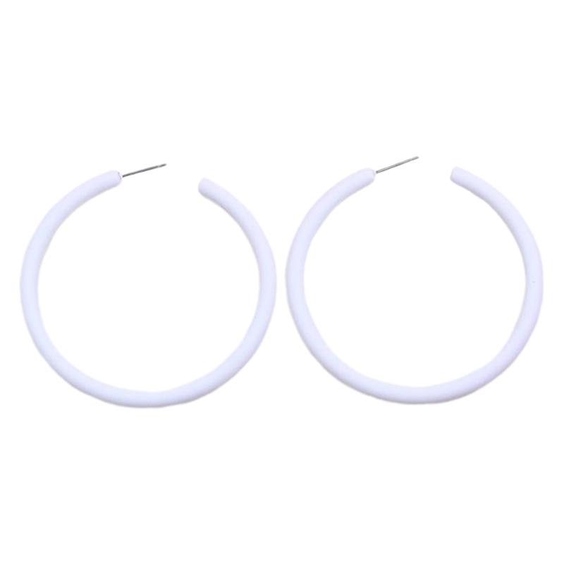 Stylish Circle Hoop Earrings Dangle Earrings Comfortable Ear Jewelry Acrylic Texture Suitable for Daily and Party Wear