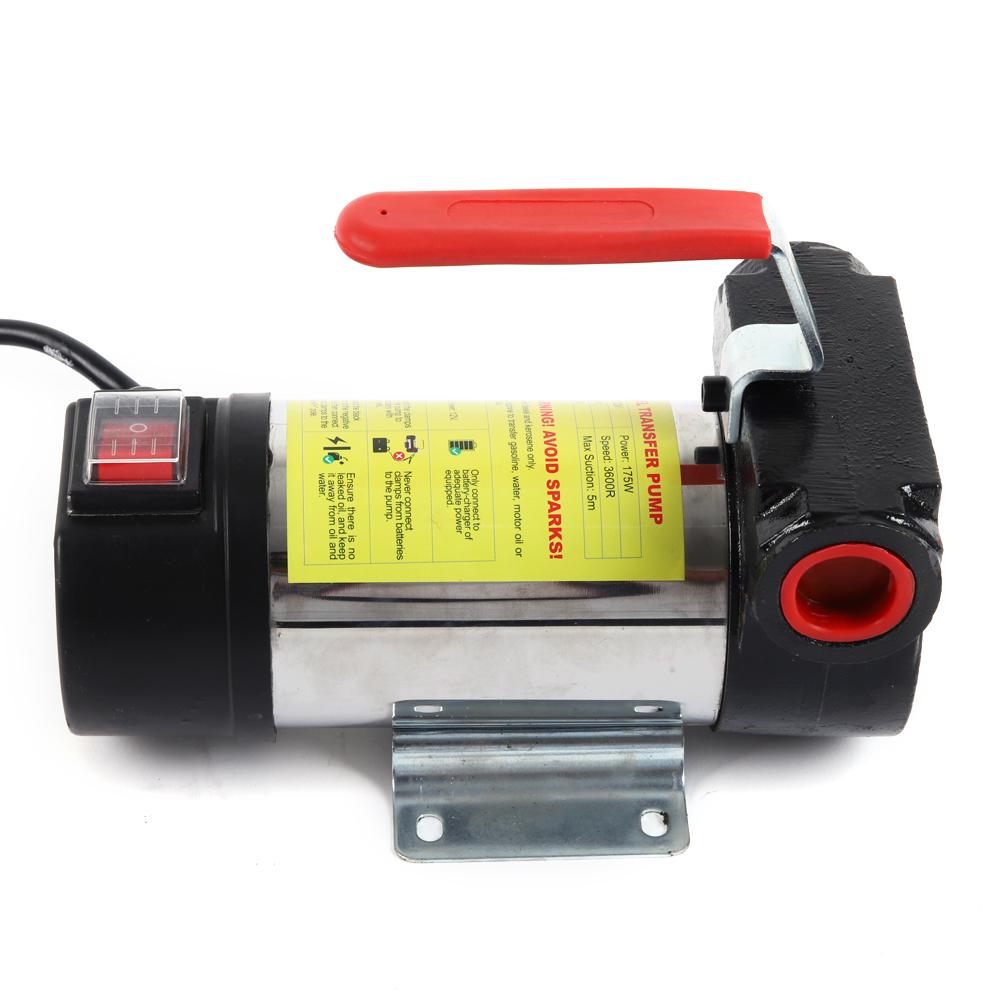 12V DC Electric Fuel Transfer Pump with Nozzle Kit For Diesel Kerosene 3 bar