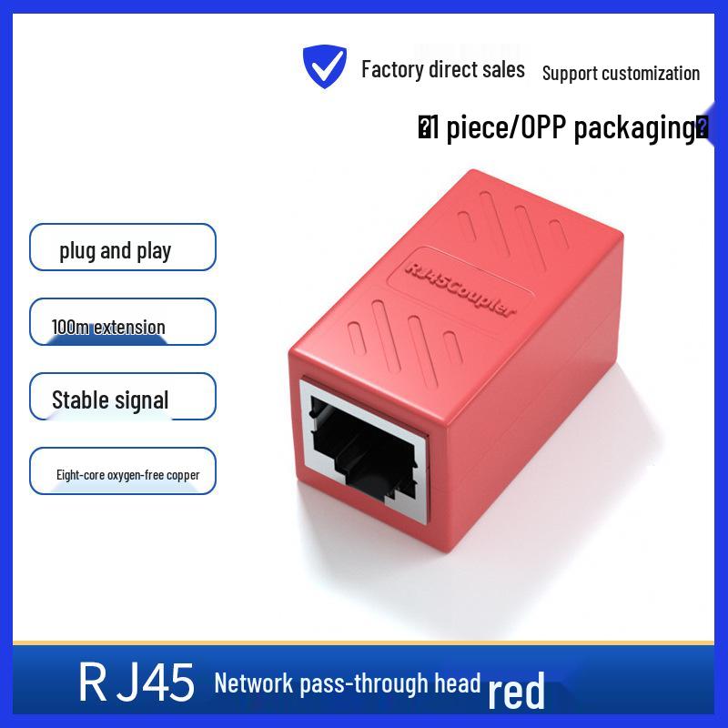 RJ45 Gigabit Netzwerk Splitter Extender Kupplung: 1-zu-2 Durchgangsverbinder