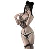 Sexy Lingerie Butterfly Onesie Three-point Pajamas Lace See-through Underwear No-take Uniform Passion Suit