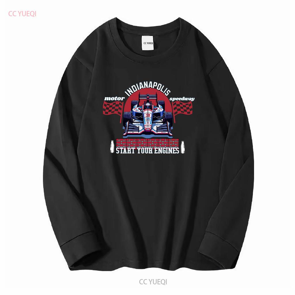 Indianapolis Speedway IndyCar T-shirt Indiana Oversize Regalo perfetto per i fan manica lunga o corta vintage Lavata Morbida