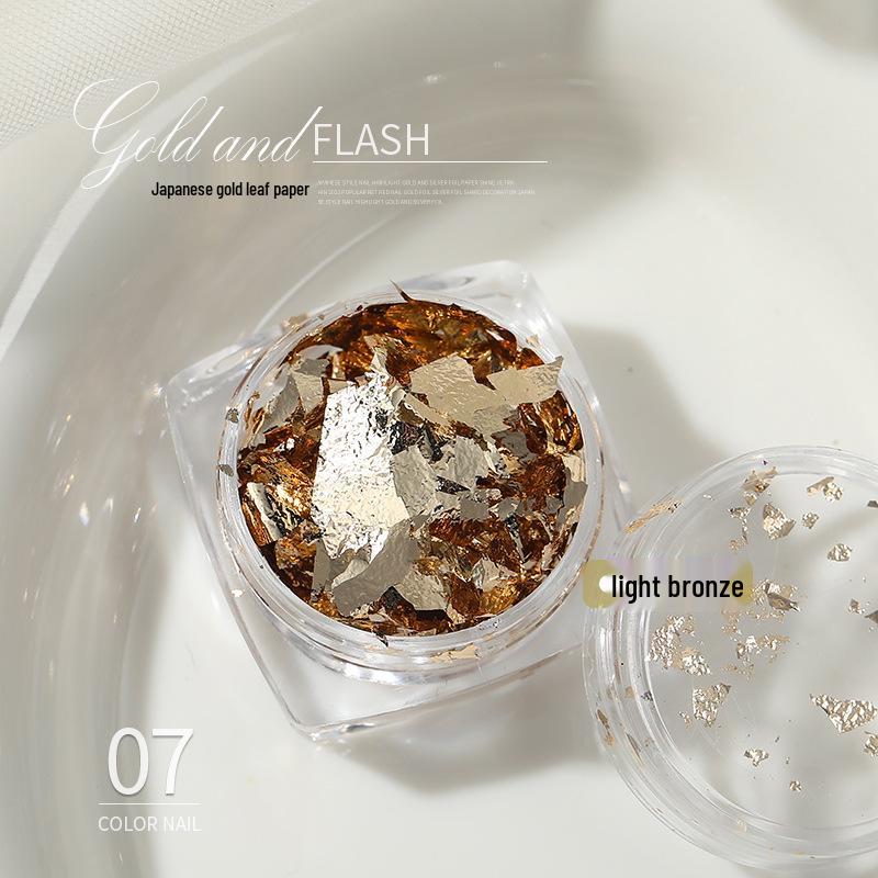 

Японская Высокоглянцевая Золотая и Серебряная Фольга для Нейл-Арта - 9 Ультратонких Цветов