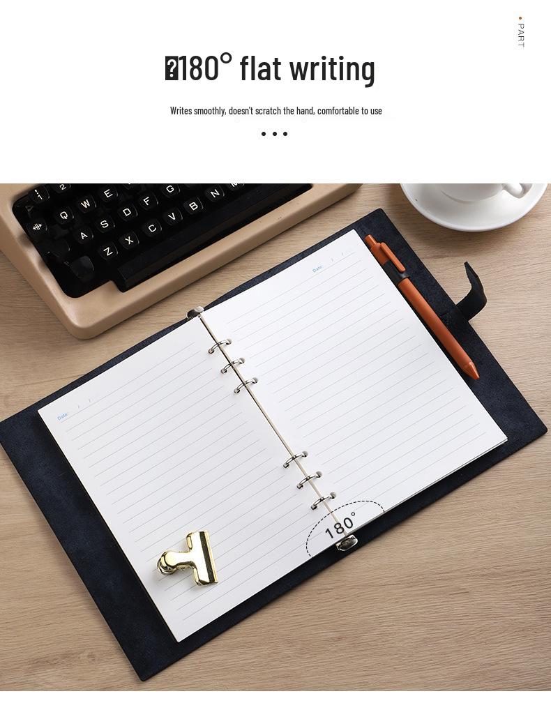 A5 Portable Loose-Leaf Notebook for Office, Students, and Business Meetings