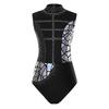 Womens Gymnastics Leotard Sleeveless Cutout Back Design Shiny Rhinestones Metallic Sequins Figure Skating Bodysuit
