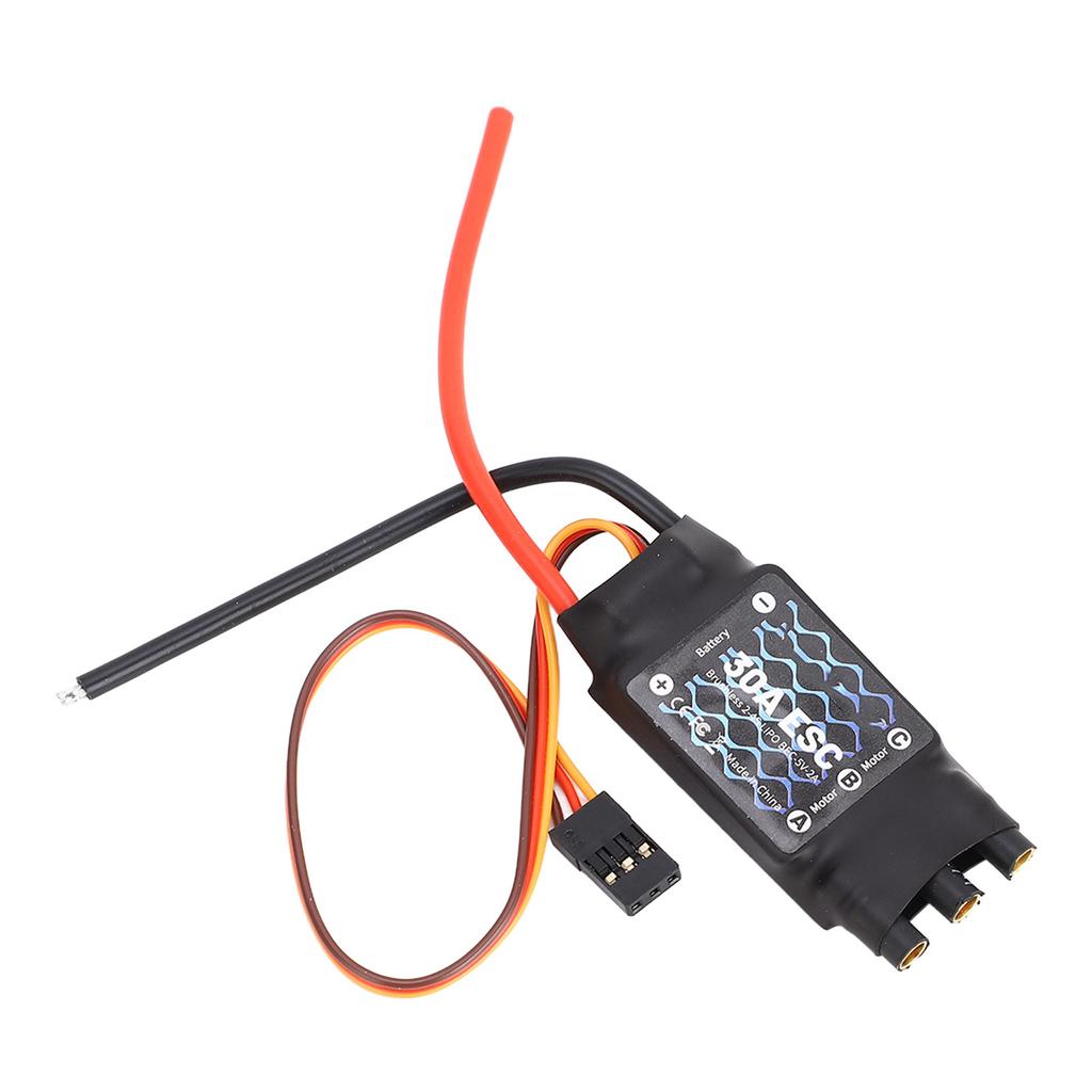 30A Brushless ESC 2?4S Electric Speed Controller with 5V 2A BEC for RC Fixed Wing Aircraft for F450