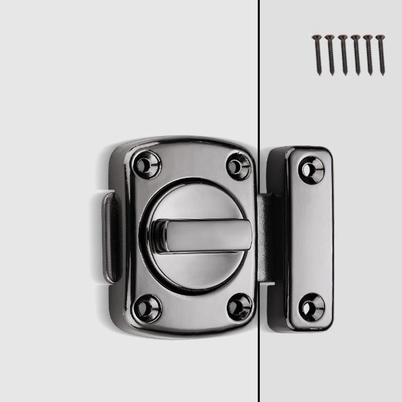 Safety Door Slide Latches Zinc Alloy Rotate Bolt Lock Gate Latches Privacy Catch for Latch for Cabinet Bathroom Toilet R