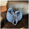 New denim casual simplicity 2025 simple large capacity literary retro lazy wind crossbody shoulder bag women