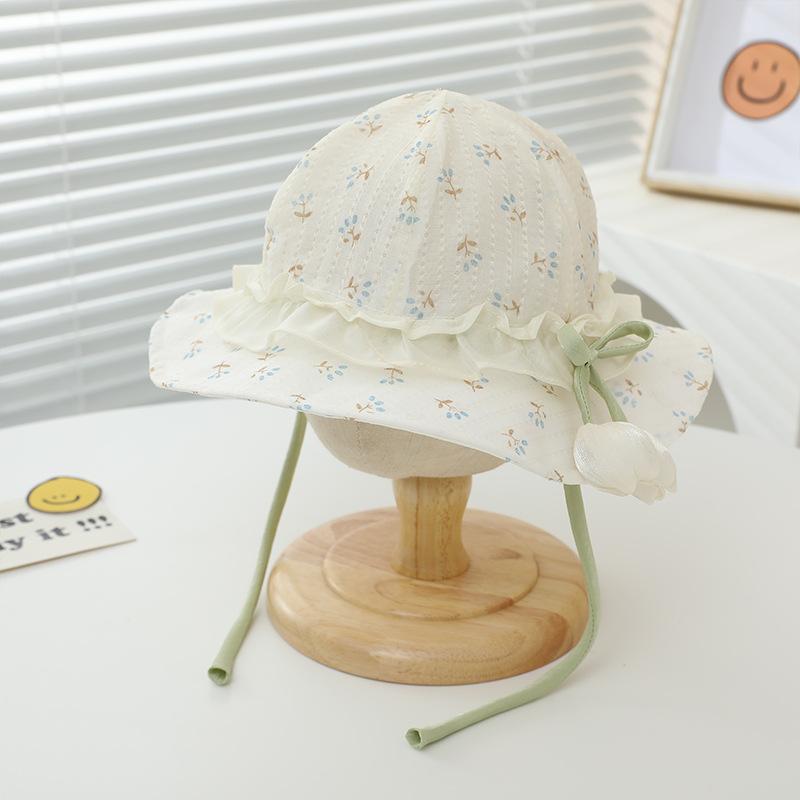 

Детская шапка весенне-осенняя тонкая для новорожденной девочки, модная защита от солнца, шляпа от солнца, шляпа-панама, шляпа от солнца (45-48cm)