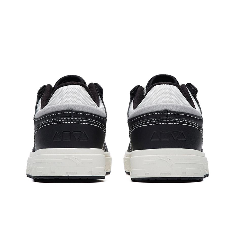 Anta Thick Sole Casual Non-Slip Wear-Resistant Low-Top Skate Shoes Women sneaker Black White Gray 122238066-9