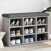 VidaXL Shoe Bench, Storage Furniture with Cushion, Hallway Bench with Shelf Entrance Living Room Interior, Modern, 835108