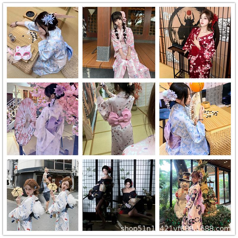 Set di Abbigliamento Fotografico Kimono e Yukata Giapponesi Retrò