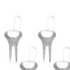 6pcs Golf Divot Repair Tool Putting Green Fork Zinc Alloy Multipurpose Pitch Mark for