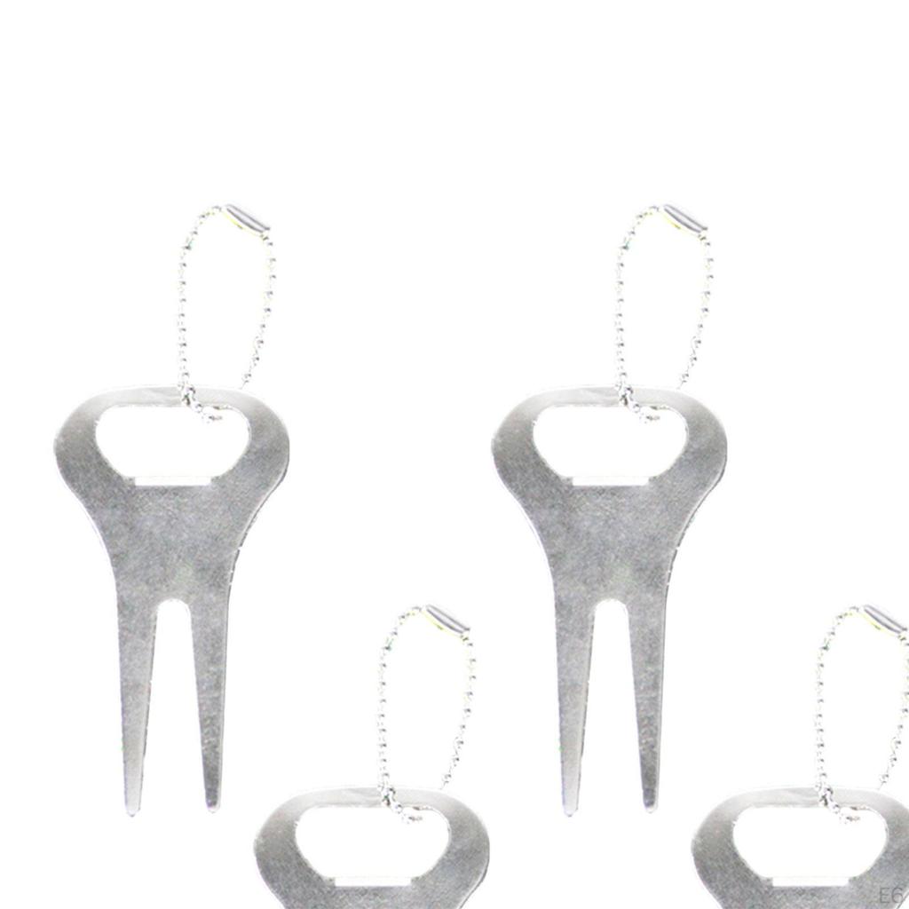 6pcs Golf Divot Repair Tool Putting Green Fork Zinc Alloy Multipurpose Pitch Mark for